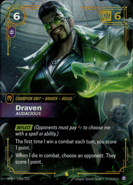 Draven - Audacious 148a/221 Alternate Art [Spiritforged]