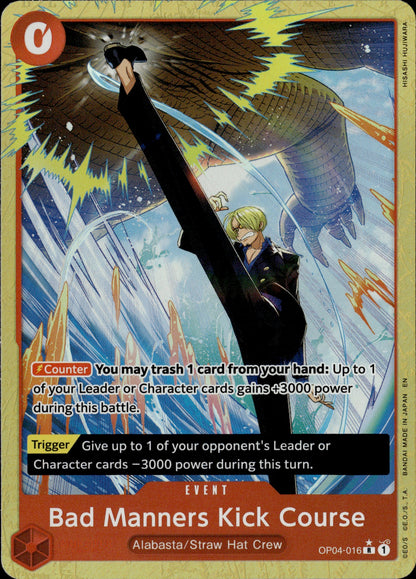 Bad Manners Kick Course Alternate Art OP04-016