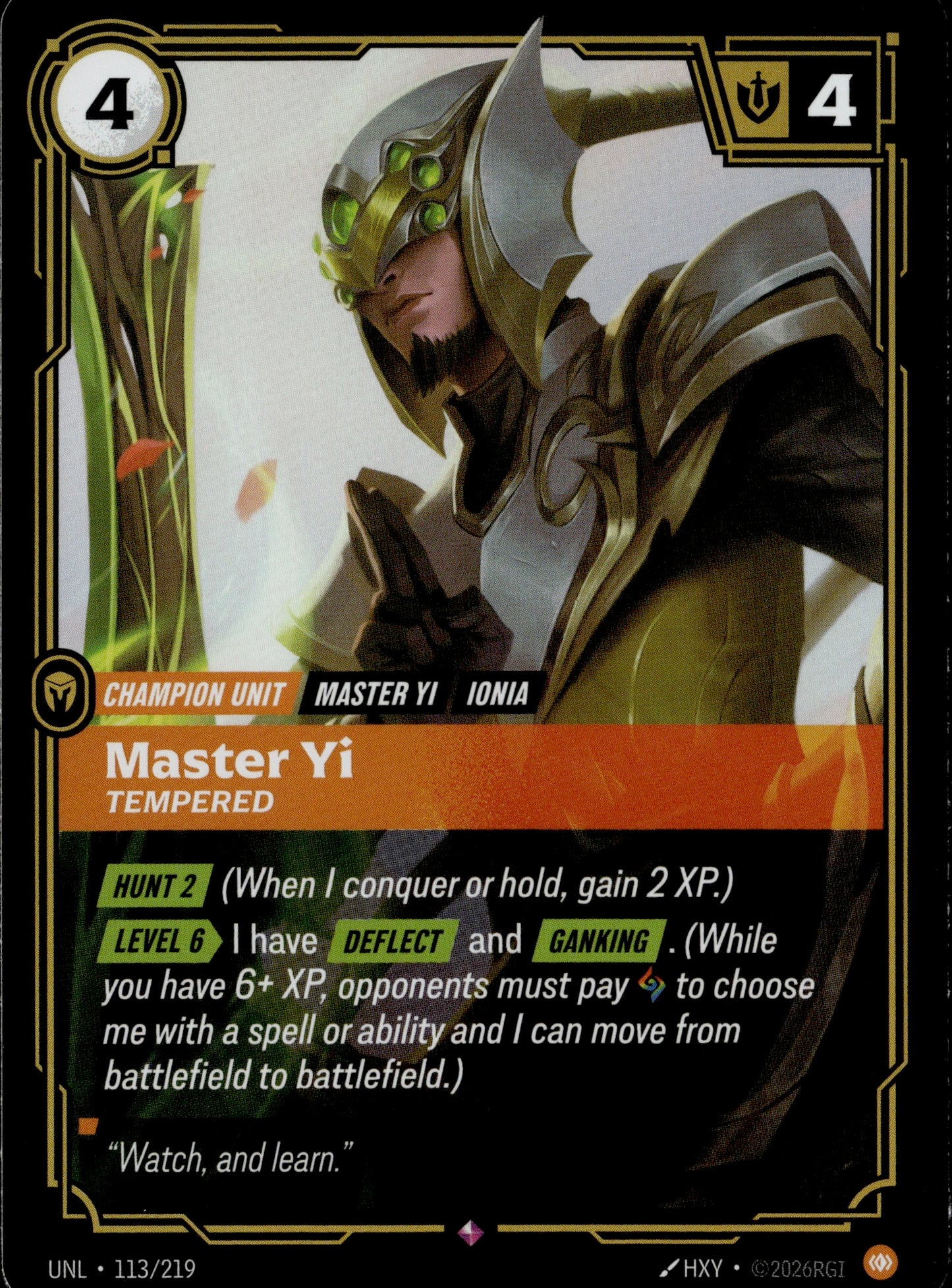 Master Yi - Tempered 113/219 [Unleashed]
