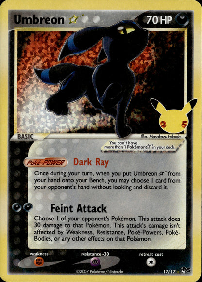 Umbreon Gold Star 17/17 [Celebrations Classic Collection]