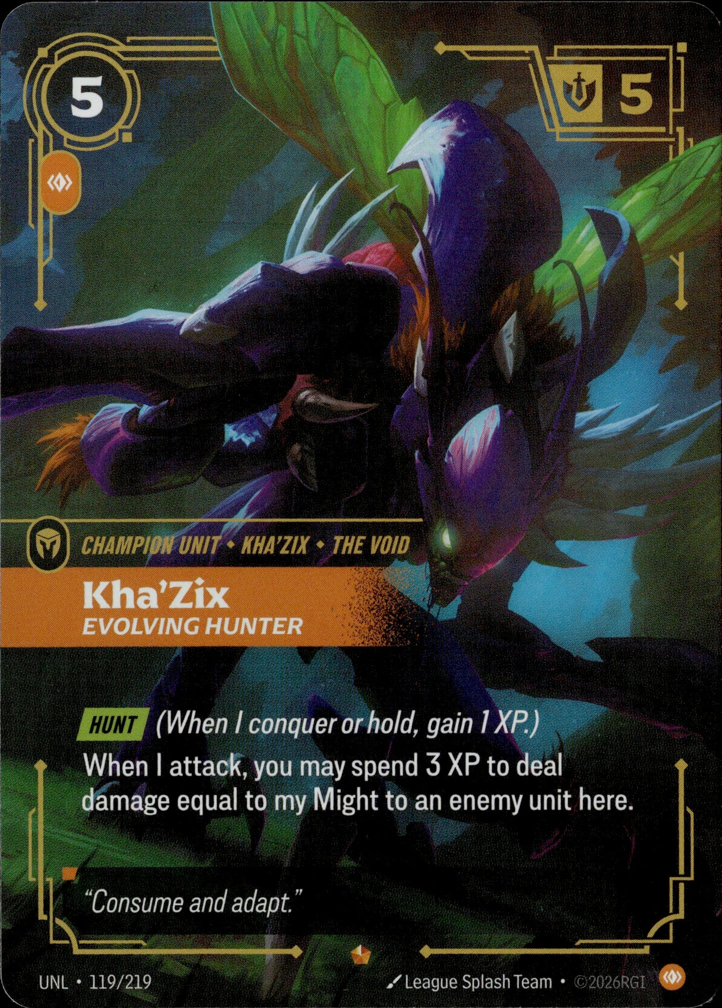 Kha'Zix - Evolving Hunter 119/219 [Unleashed]