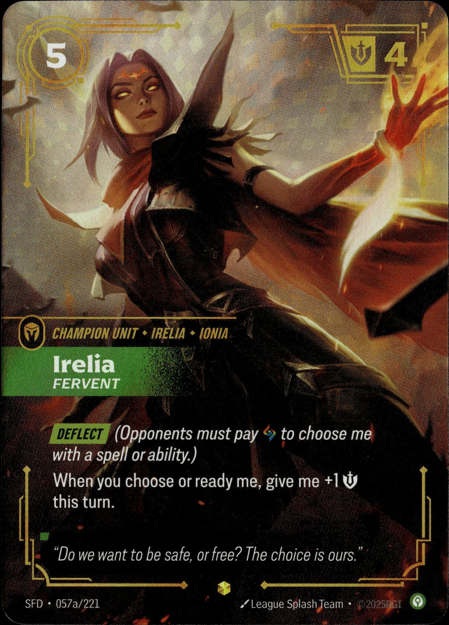 Irelia - 057a/221 Alternate Art [Spiritforged]