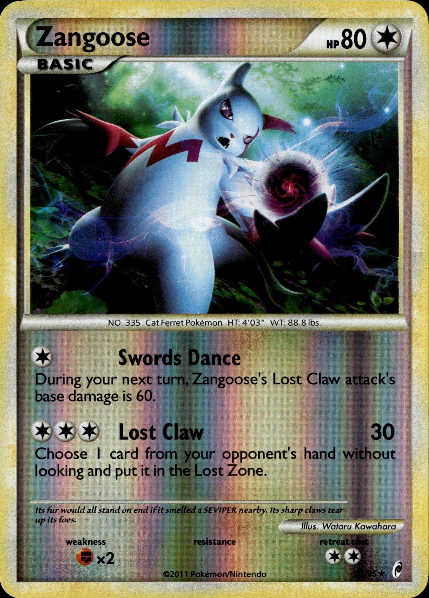 Zangoose Reverse Holo 39/95 [Call of Legends]