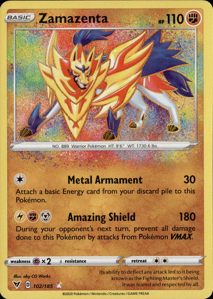 Zamazenta Amazing Rare 102/185 [Vivid Voltage]