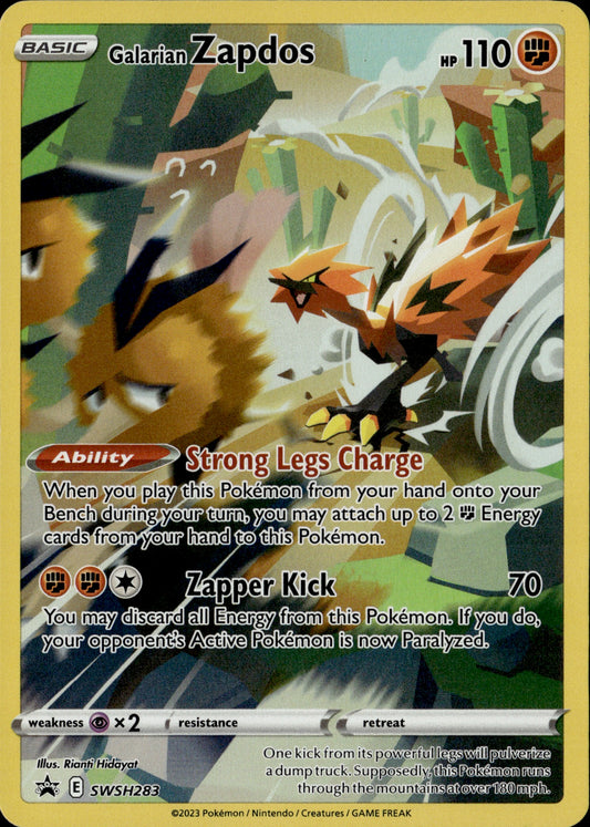 Galarian Zapdos SWSH283 Black Star Promo