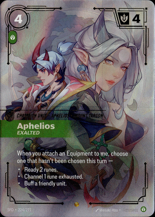 Aphelios - Exalted 224/221 Over Numbered [Spiritforged]