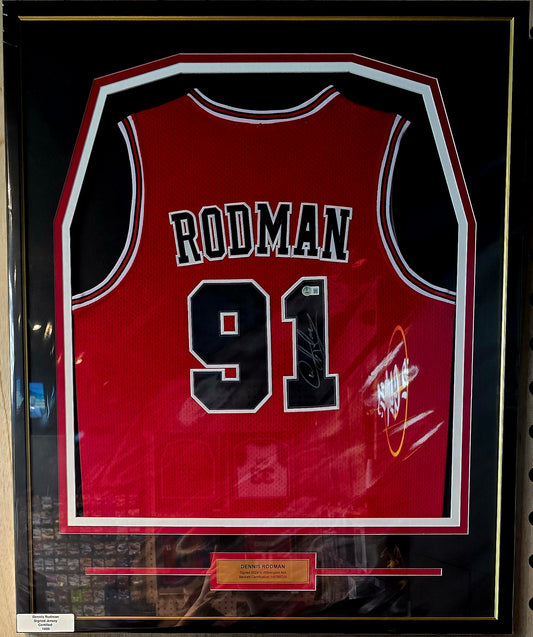 Dennis Rodman Autographed Jersey PSA Authenticated