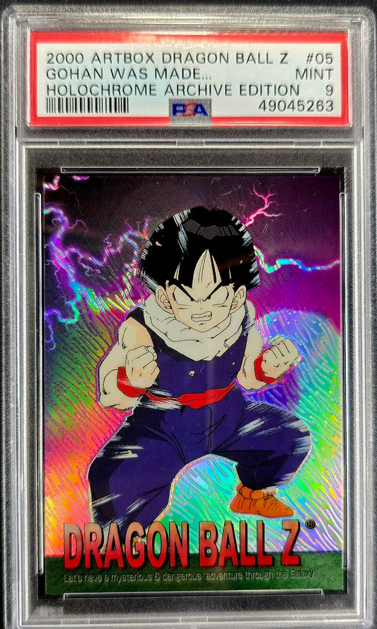 2000 Artbox Gohan #05 Holochrome Archive Edt PSA 9