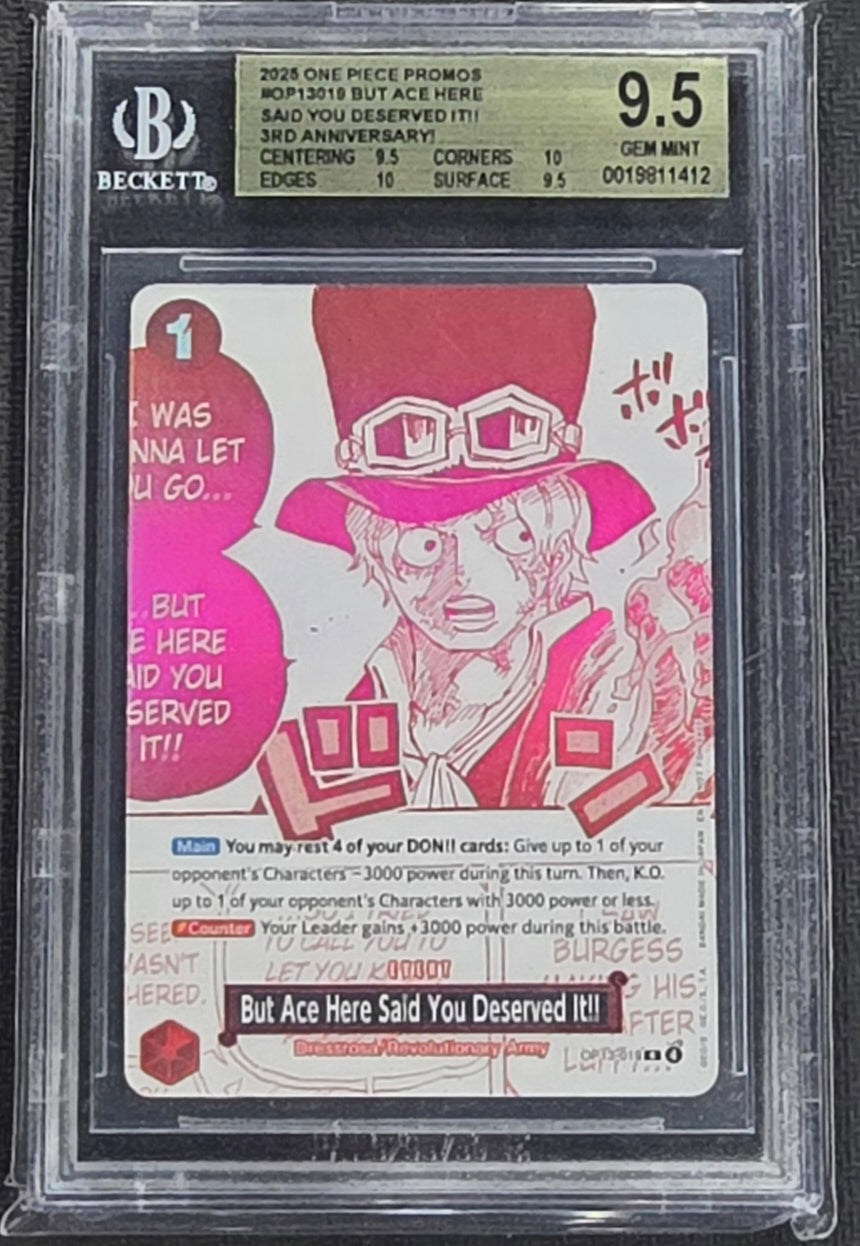 2025 One Piece 3RD Anniversary! BUT ACE HERE SAID YOU DESERVED IT!! Beckett 9.5