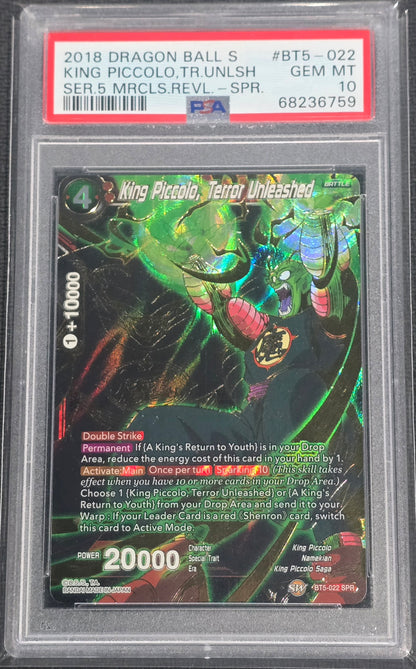 2018 DBS King Piccolo Terror Unleashed BT5-022 SPR PSA 10