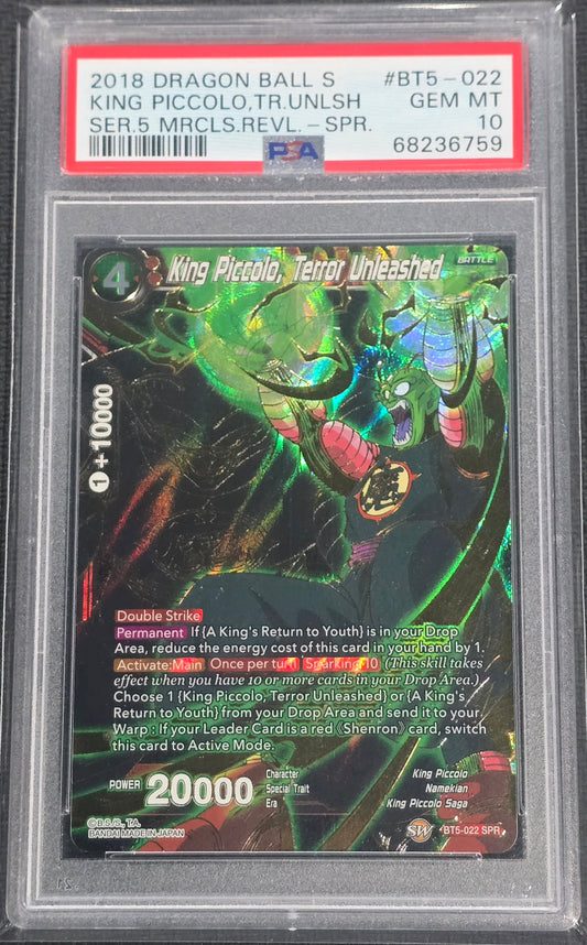 2018 DBS King Piccolo Terror Unleashed BT5-022 SPR PSA 10