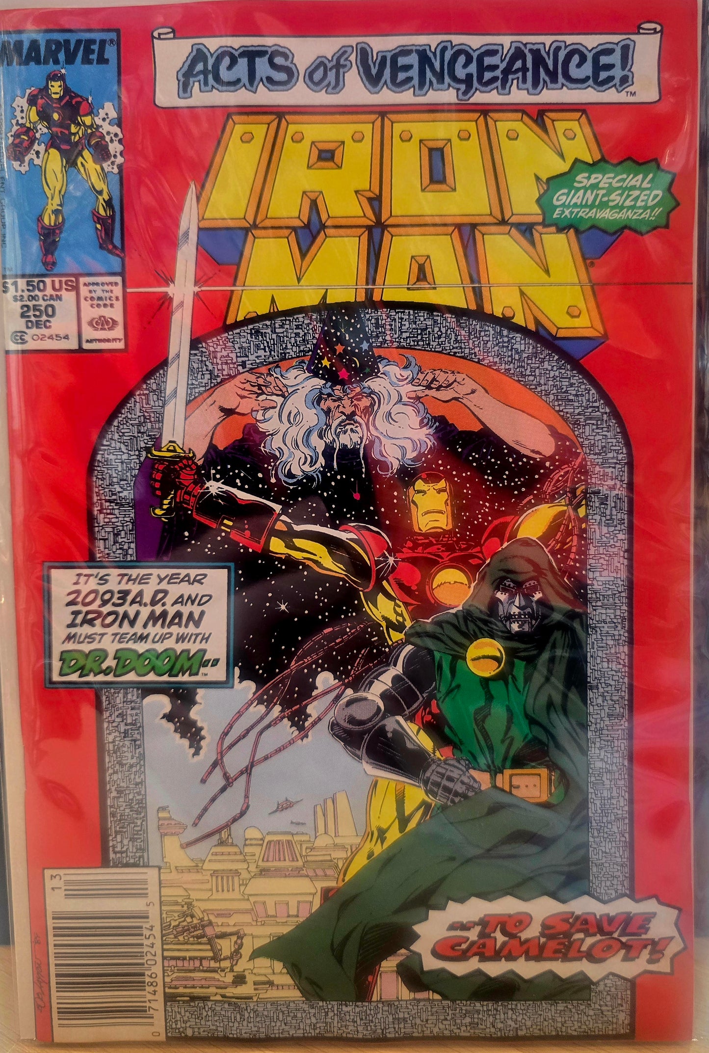 Iron Man #250 1989 Newstand Edition Marvel Comics