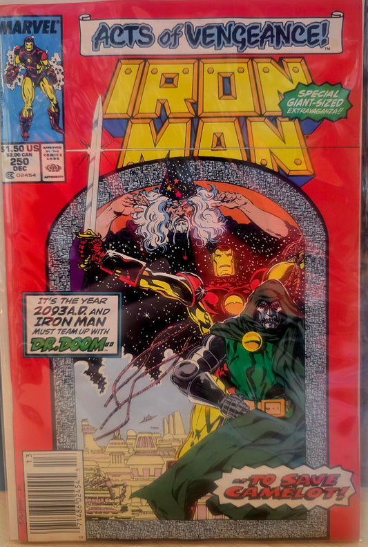 Iron Man #250 1989 Newstand Edition Marvel Comics