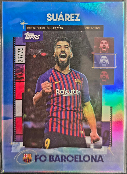 Topps Barcelona 2023-24 Luis Suarez Parallel Refractor /75