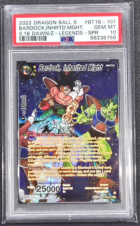2022 DBS Bardock, Inherited Might BT18-107 SPR PSA 10