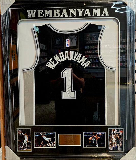 Victor Wembanyama Autographed SPURS Jersey PSA Authenticated