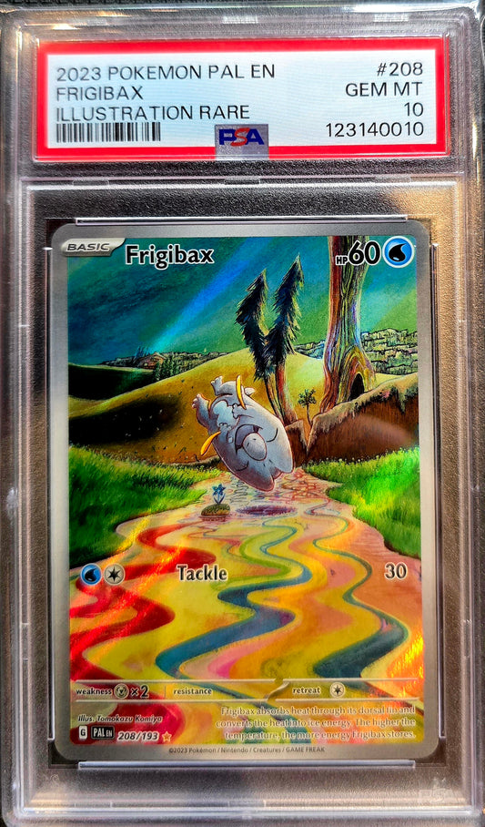 Pokémon2023 Paldea Evolved Frigibax #208 Illustration Rare PSA 10