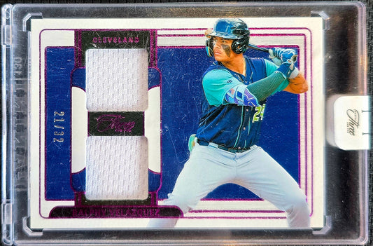 2024 PANINI THREE AND TWO RALPHY VELAZQUEZ 21/32 DUAL JERSEY RELIC GUARDIANS SP