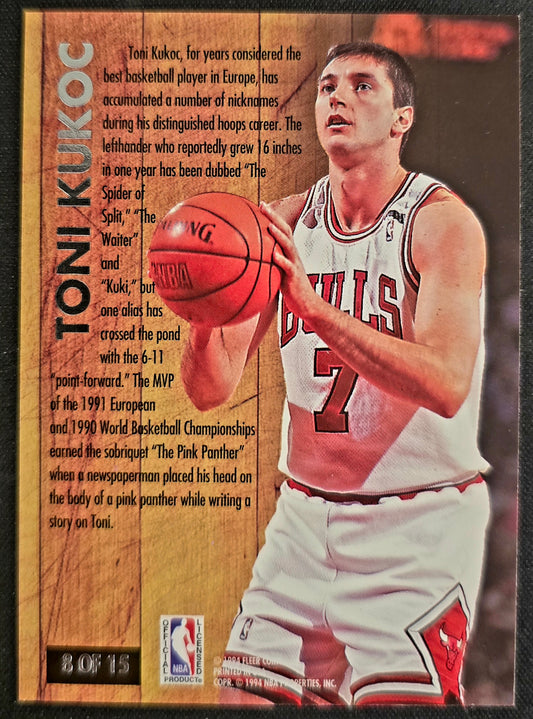 1993-94 Fleer Ultra Nicknames Toni Kukoc Pink Panther