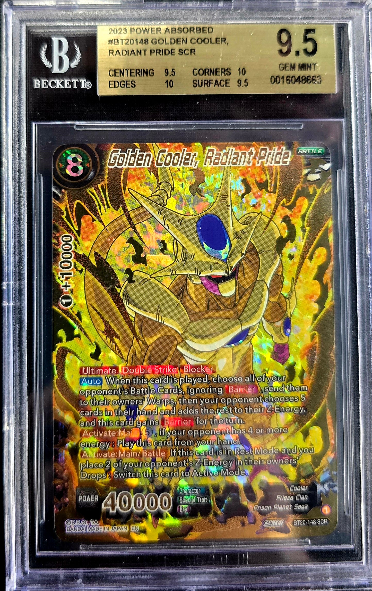 2023 Golden Cooler, Radiant Prid Bt20-148 SCR BGS 9.5