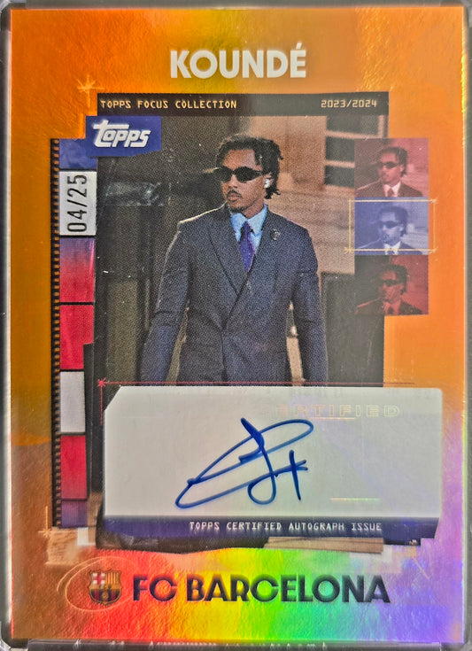 2023/24 Topps Focus Barcelona Jules Kounde Auto /25