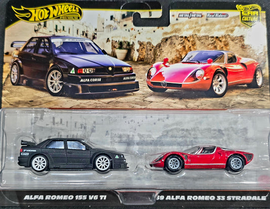 Hot Wheels Premium Alfa Romeo 155 V6 TI & 33 Stradale 2-Pack