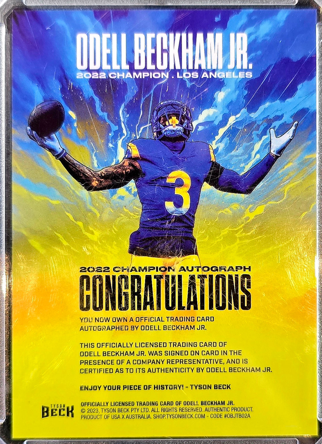 Tyson Beck x Odell Beckham Jr 2022 Champion LA Rams