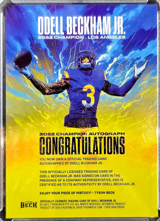 Tyson Beck x Odell Beckham Jr 2022 Champion LA Rams