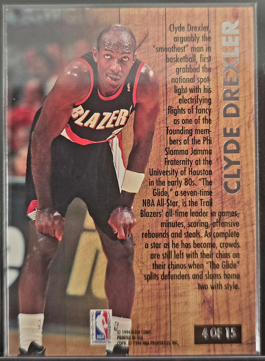 1993-94 Fleer Ultra Nicknames Clyde Drexler THE GLIDE