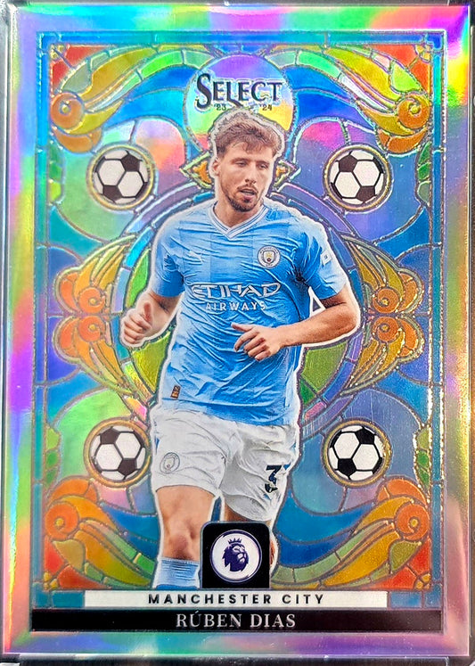 2023-24 Select Premier League Stained Glass SSP Ruben Dias Man City