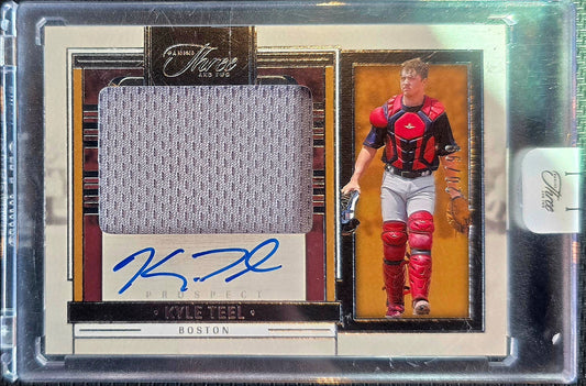 2024 Panini Three And Two Kyle Teel Prospect Jersey Auto /99 SP Encased
