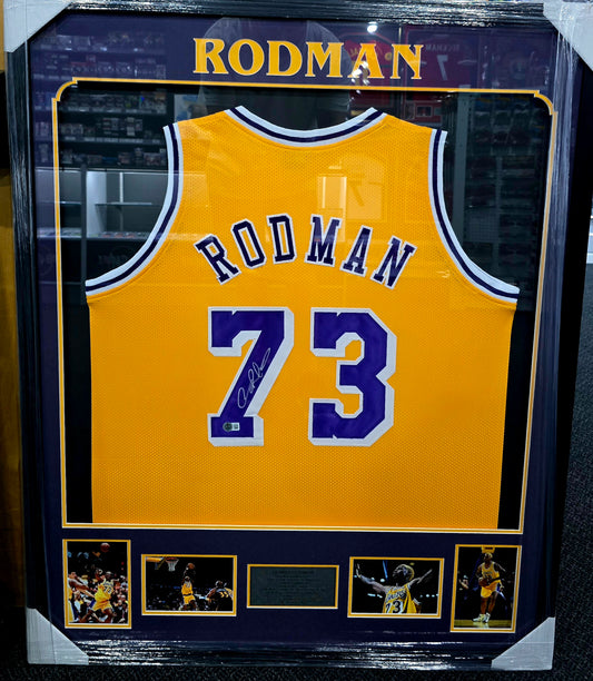 Dennis Rodman Autographed Jersey (Lakers) Beckett Authenticated
