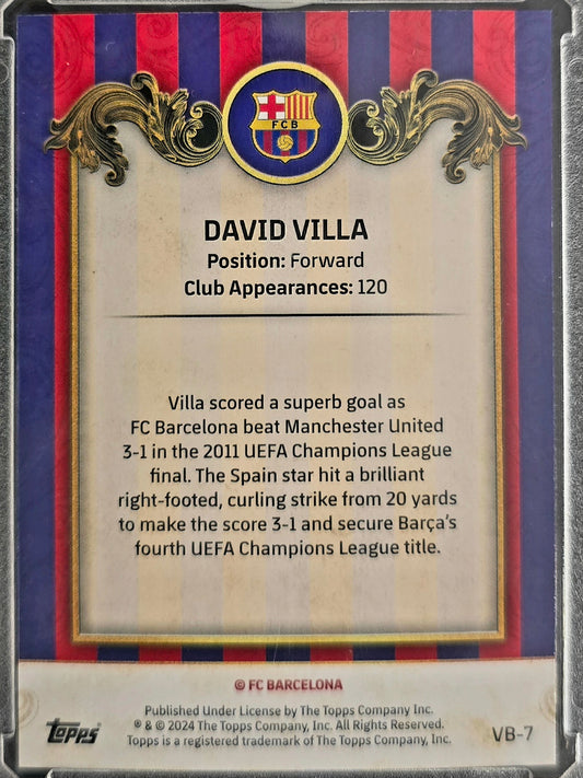 2023/24 Topps Barcelona Team Set David Villa #7 Refractor /10