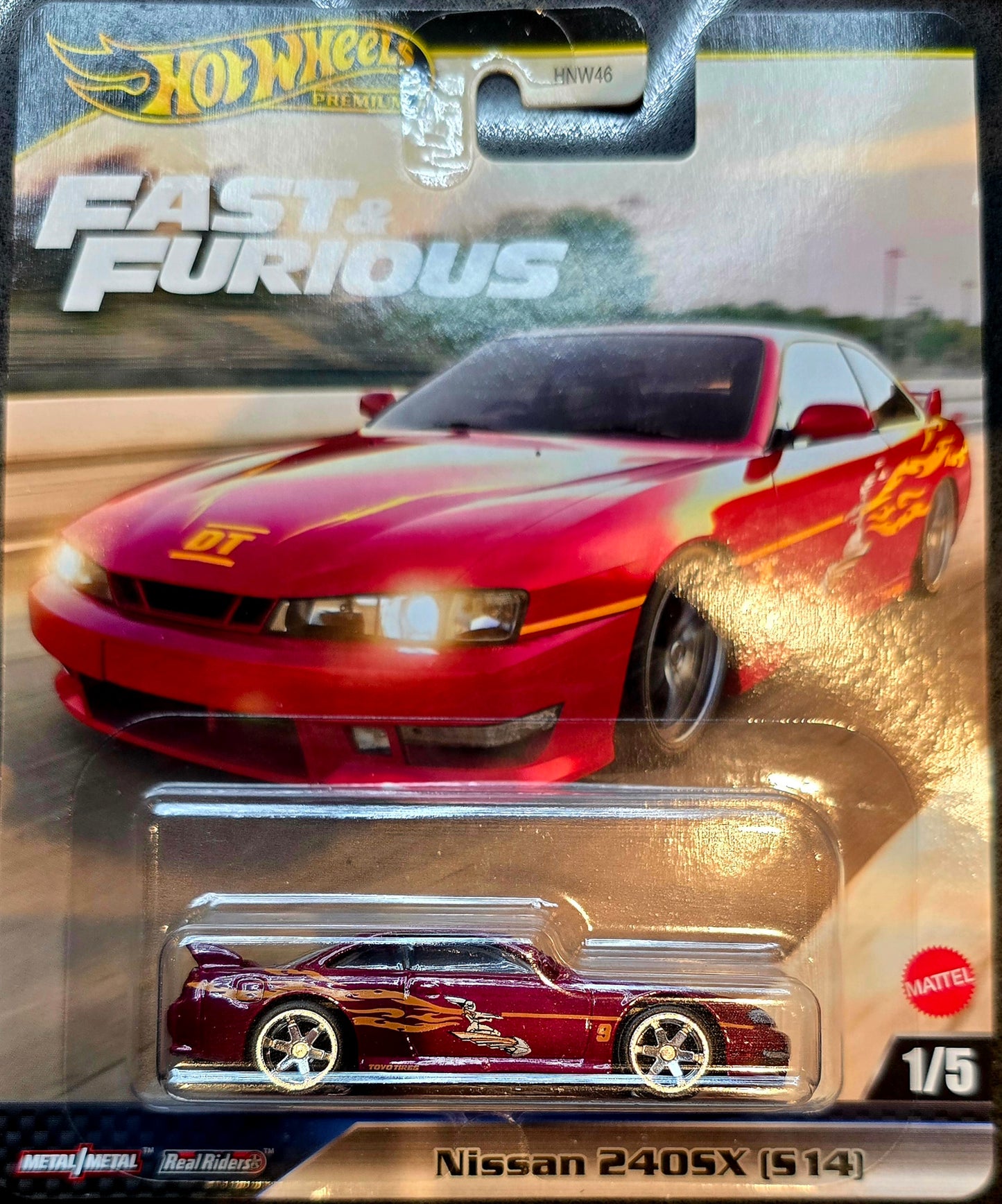 2025 HOT WHEELS PREMIUM NISSAN 240SX S14 FAST FURIOUS REAL RIDERS 1/5