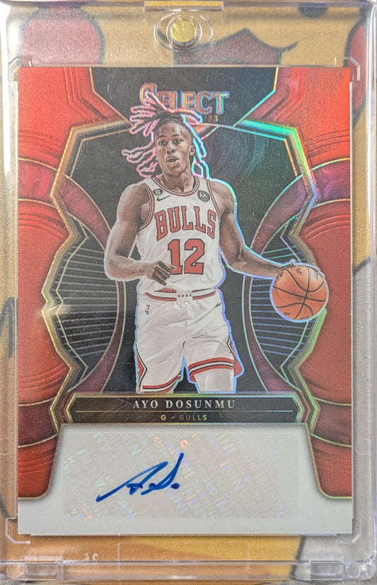 2022-23 Panini Select Basketball Ayo Dosunmu S-AYO 19/99 PRIZM Signature
