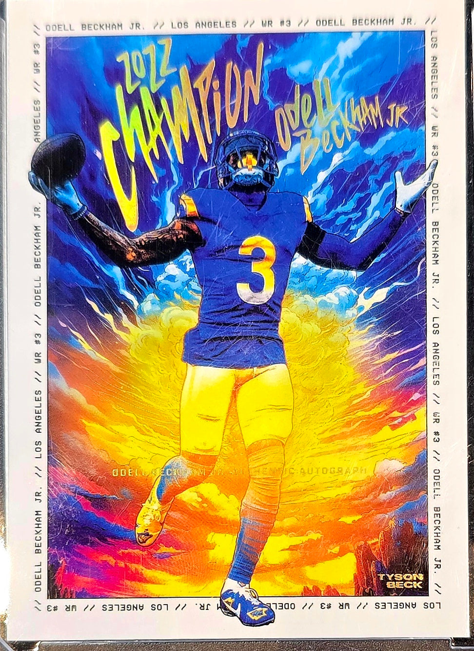 Tyson Beck x Odell Beckham Jr 2022 Champion LA Rams