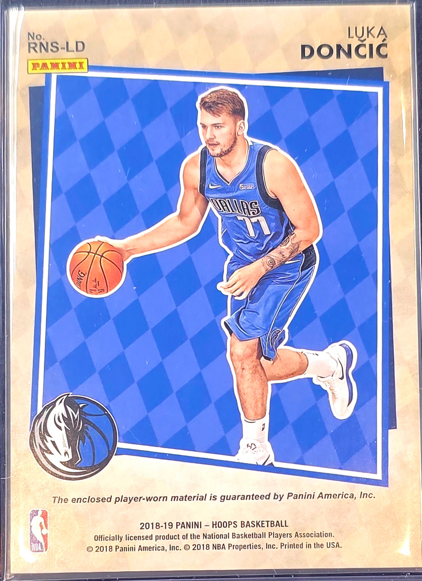 2018/19  Panini Hoops Luka Doncic Rise N Shine RC #RNS-LD