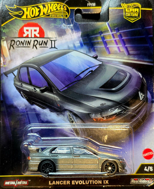New Hot Wheels 2025 Premium Car Culture Ronin Run II Lancer Evolution IX Gray