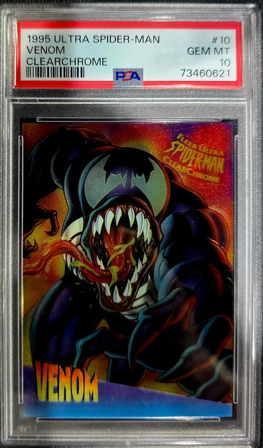 1995 Ultra Spider man VENOM #10 Clearchrome PSA 10