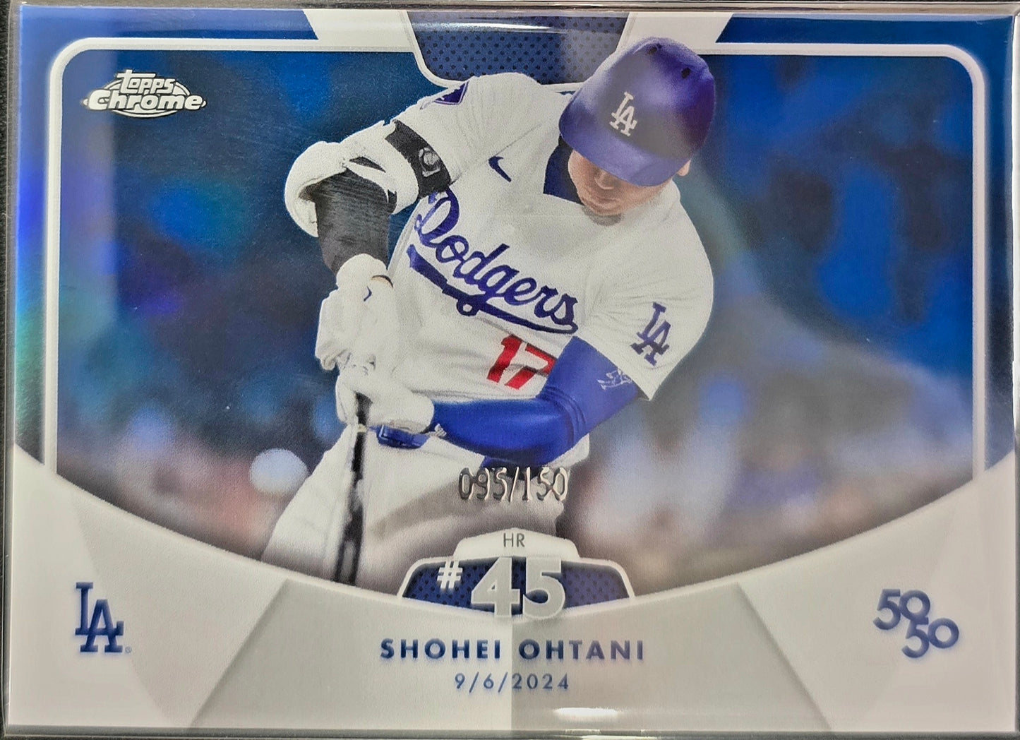 2024 Topps Shohei Ohtani 50/50 Home Run #45 Blue Refractor /150