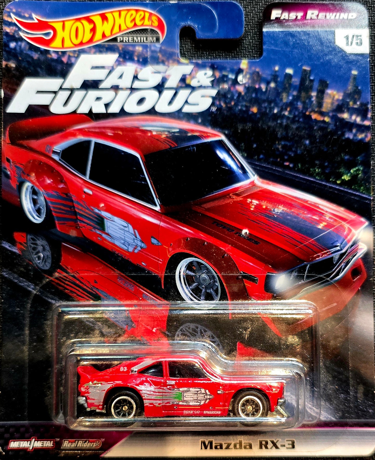2019 Hot Wheels Premium Fast & Furious Fast Rewind Mazda RX-3