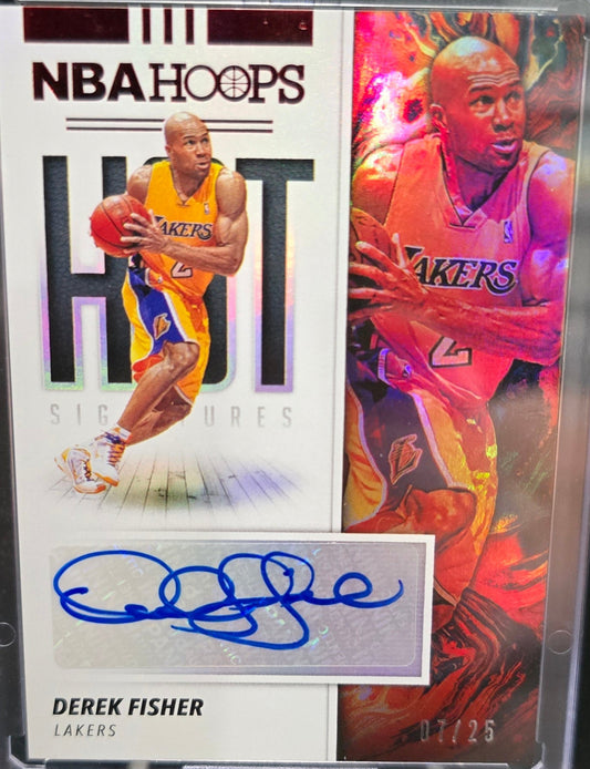 2019-20 Basketball Panini NBA Hoops Derek Fisher Auto #7/25 No.HS-DFS
