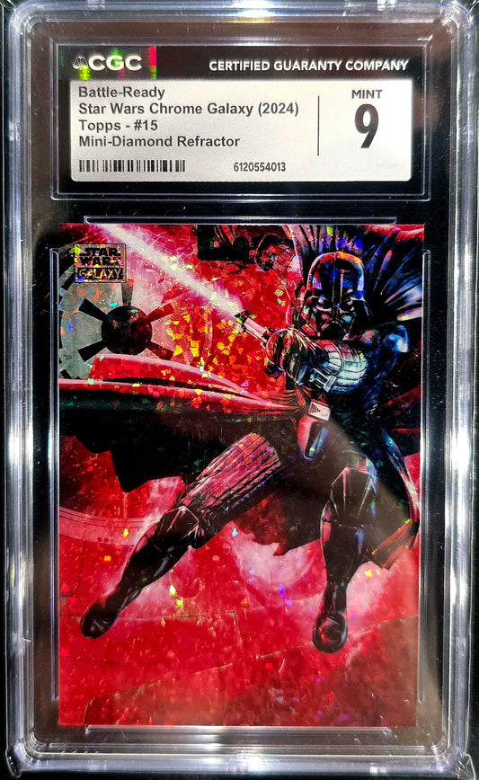 2024 Star Wars Galaxy Battle Ready (Darth Vader) Mini- Diamond Refractor CGC 9