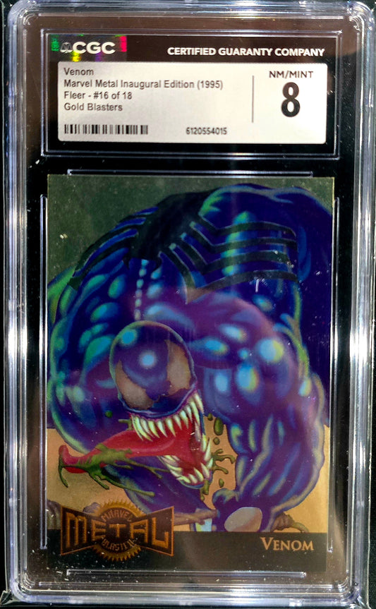 1995 Marvel Metal Venom 16 Gold Blasters CGC 8