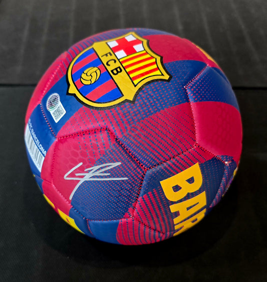 Lamine Yamal Autographed Ball Beckett Authenticated