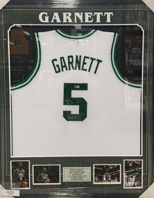 Kevin Garnett Autographed Jersey (Beckett Authenticated)