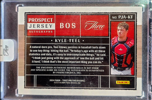 2024 Panini Three And Two Kyle Teel Prospect Jersey Auto /99 SP Encased