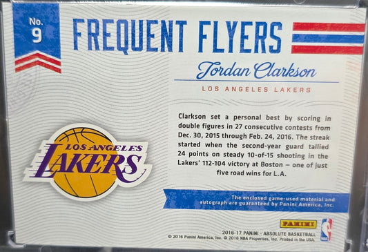 2016-17 Panini Absolute Jordan Clarkson Patch & Auto /75 No.9