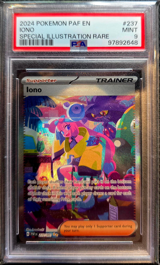 2024 Pokemon Paldean Fates Iono Special Illustration Rare 237/091  PSA 9 MINT