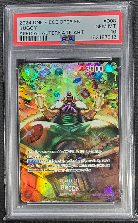 2024 One Piece OP06 Buggy Special Alternate Art PSA 10
